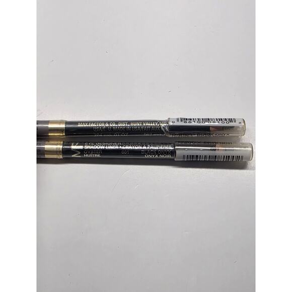 Max Factor EYE Shadow Liner Pencil DUO 601 OYSTER / BLACK ONYX New 2 Pack - Picture 2 of 7